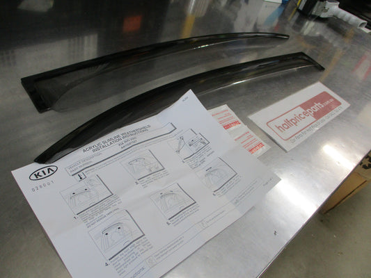 Kia Rio Genuine Rear Only Slimline Weathershields New Part
