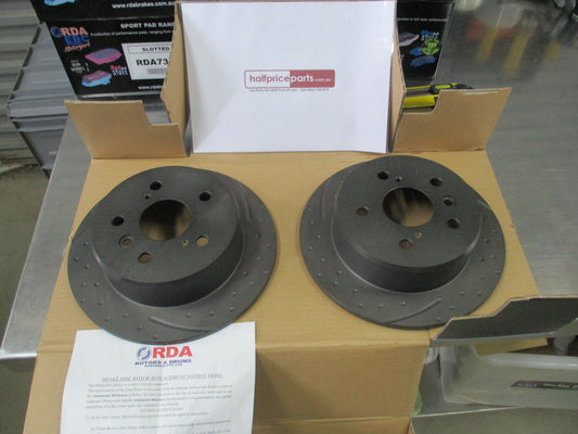 RDA Slotted & Dimpled Rear Disc Rotor To Suit Holden Apollo New Part