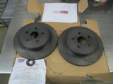 RDA Slotted & Dimpled Rear Disc Rotor Pair To Suit Subaru WRX STI