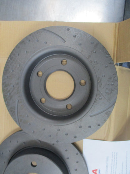 RDA Rear Slotted & Dimpled Disc Rotors To Suit Mazda 3 BK & BL 2.0L New Part