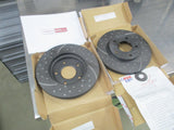 RDA Slotted & Dimpled Front Brake Rotor Pair To Suit Mitsubishi Nimbus New Part