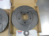 RDA Slotted & Dimpled Front Brake Rotor Pair To Suit Mitsubishi Nimbus New Part