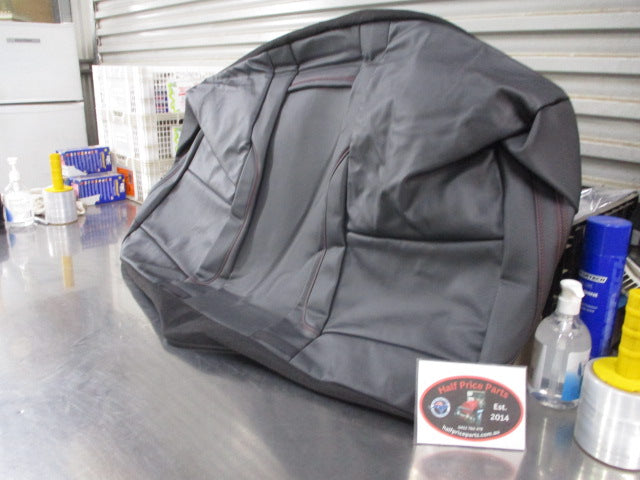 LDV T60 Genuine Leather Rear Seat Cushion Trim Cover (Black With Red Stitching) New Part
