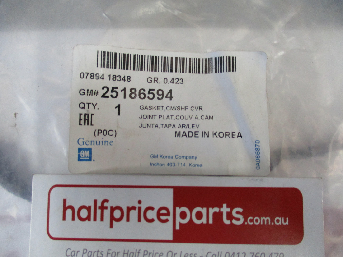 Holden Captiva Genuine Cam Shaft Cover Gasket New Part