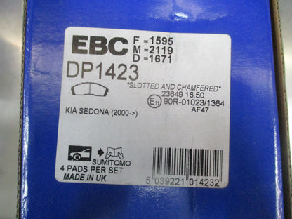 EBU Ultimax Front Brake Pads To Suit Kia Carnival New Part