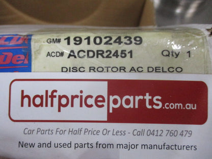 ACDelco Genuine Front Disc Brake Rotors Suits Hyundai Getz New Part