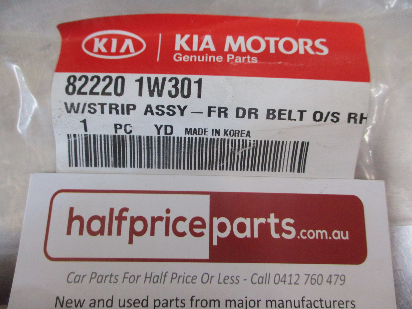 KIA Rio Genuine Left Hand Front Door Weather Strip Moulding New Part