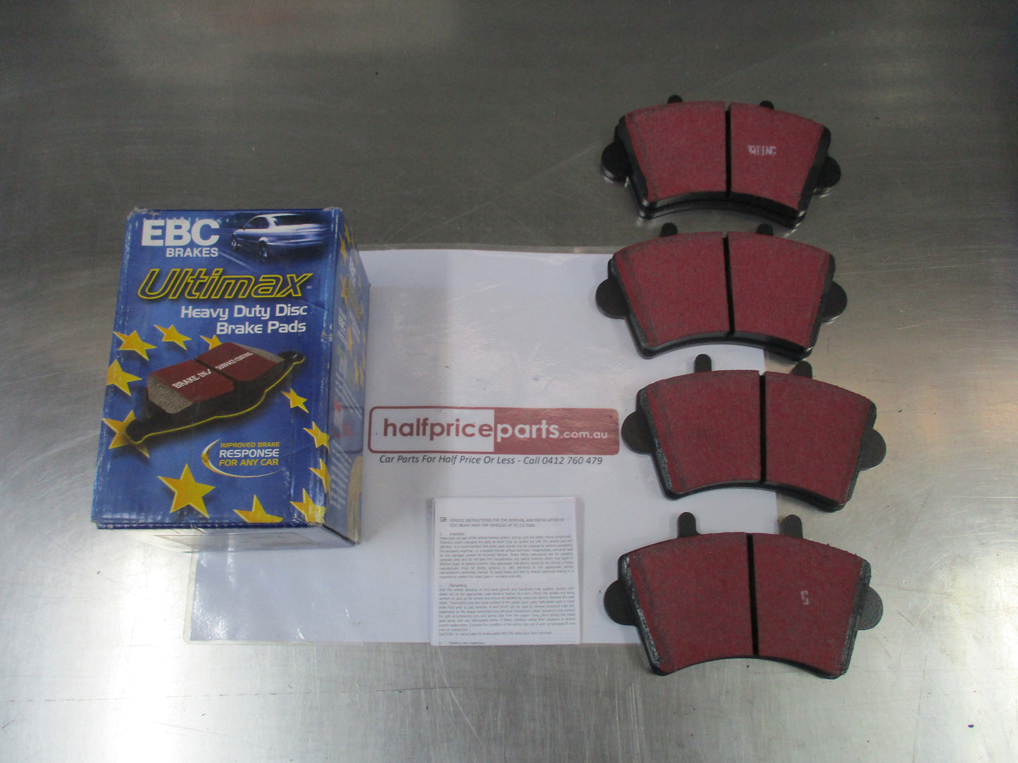EBC Ultimax Front Brake Pad Set To Suit Nissan Interstar / Renault Master New Part