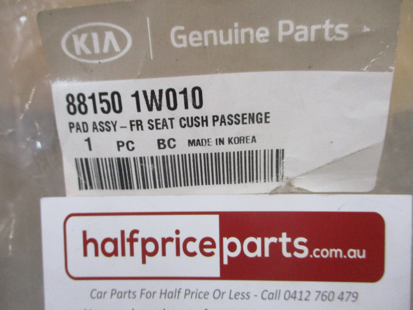 Kia Rio Genuine Front Passenger Seat Cushion (Heated) New Part