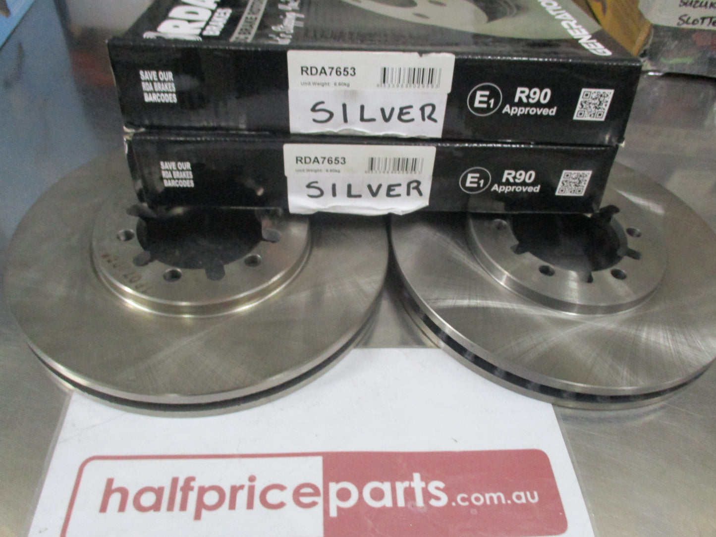RDA Standard Front Brake Disc Rotor (Pair) To Suit Nissan PF22 Cabstar New Part