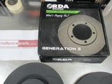 RDA Slotted & Dimpled Front Disc Rotors (Pair) To Suit Mitsubishi Evo X New Part