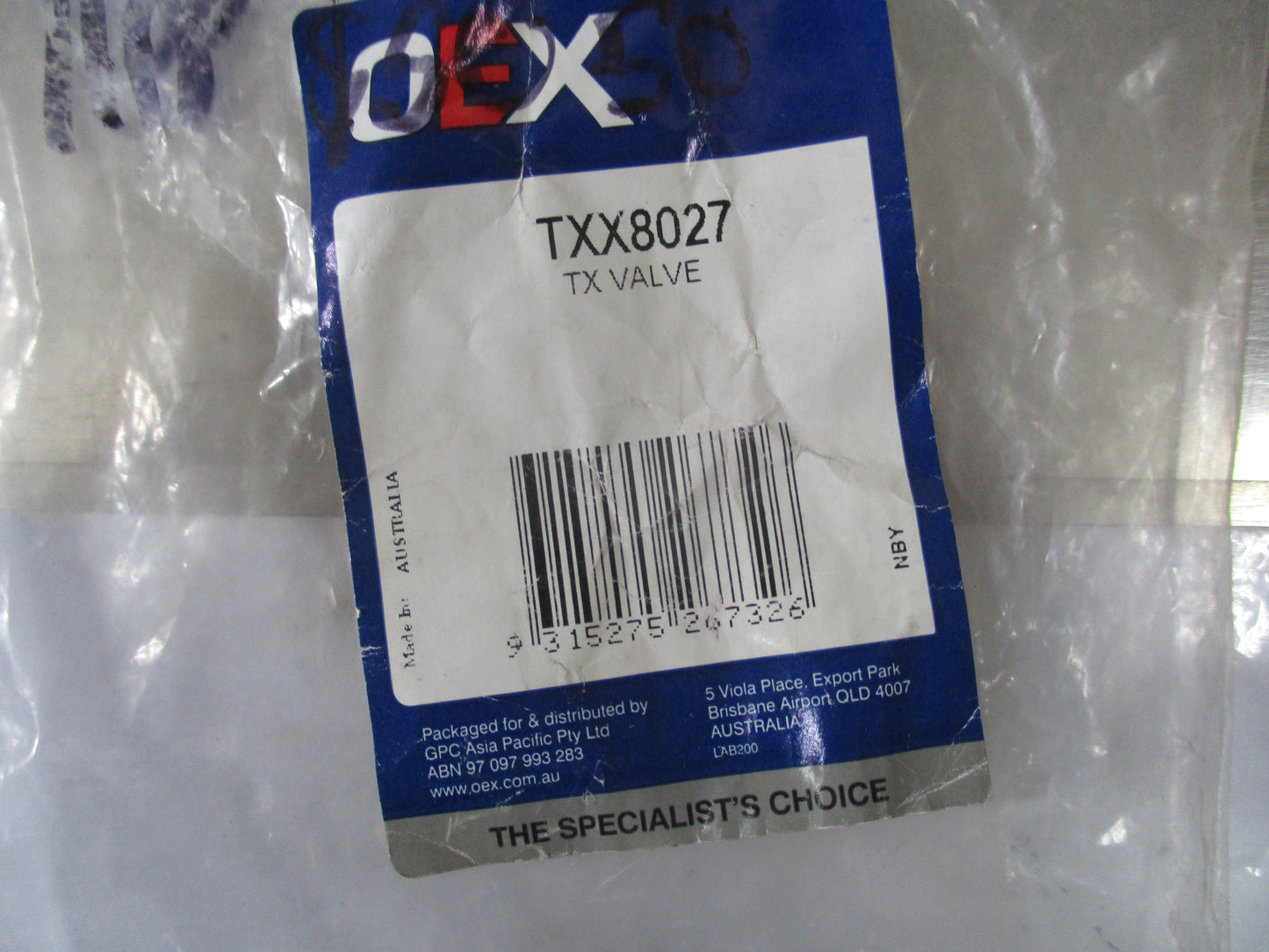 OEX A/C TX Expansion Valve New Part
