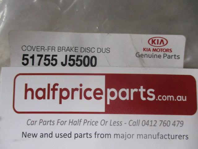 Kia Stinger Genuine Front Passengers (Left) Brake Dust Shield New Part