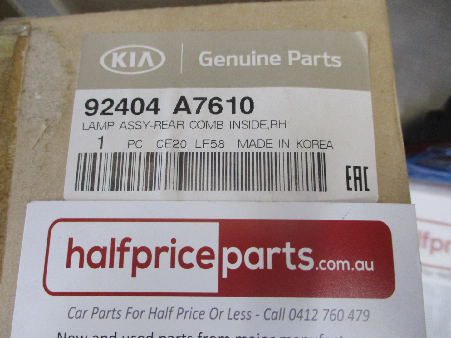 Kia Cerato Genuine Right Rear Combination Lamp Assembly (Drivers) New Part