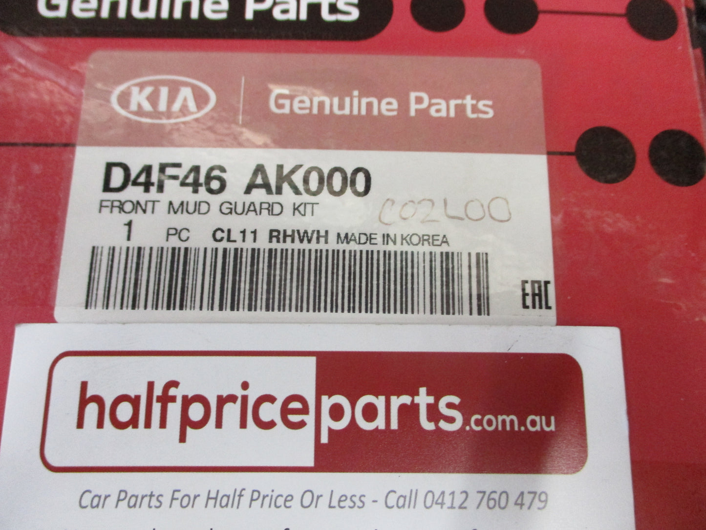 Kia Optima Genuine Front Mud Flap Set With Fitting Kit New Part