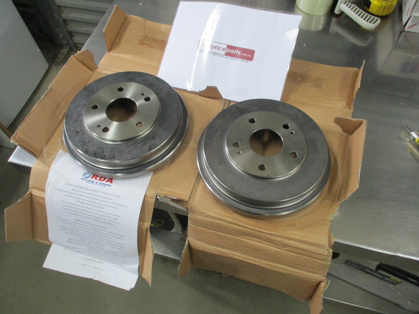 RDA Rear Drum Brake (Pair) Suits Honda Accord Sedan New Part.