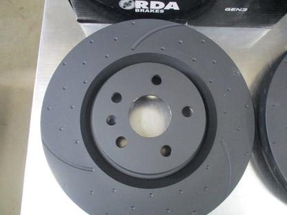 RDA Slotted & Dimpled Front Brake Rotors To Suit Holden VE HSV Series 2 / VF SS Redline With Front Brembo Set Up New Part