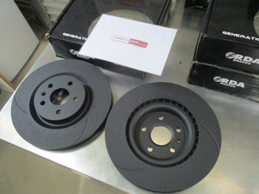 RDA Slotted & Dimpled Front Brake Rotors To Suit Holden VE HSV Series 2 / VF SS Redline With Front Brembo Set Up New Part