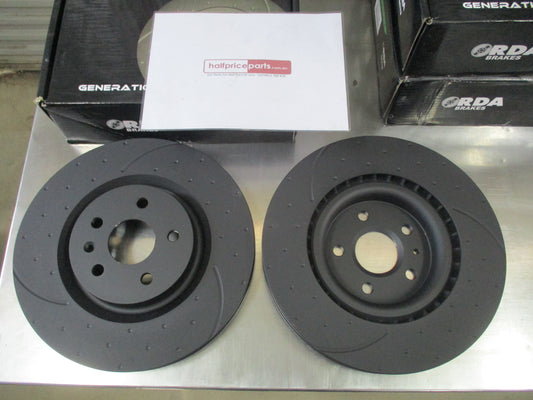 RDA Slotted & Dimpled Front Brake Rotors To Suit Holden VE HSV Series 2 / VF SS Redline With Front Brembo Set Up New Part