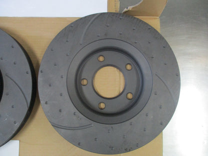 RDA Slotted & Dimpled Front Disc Rotors (Pair) To Suit Chrysler Voyager New Part