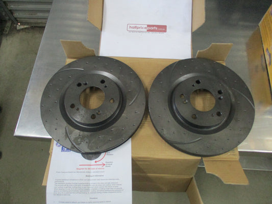 RDA Front Slotted & Dimpled Disc Rotor To Suit Honda S2000 AP1 New Part