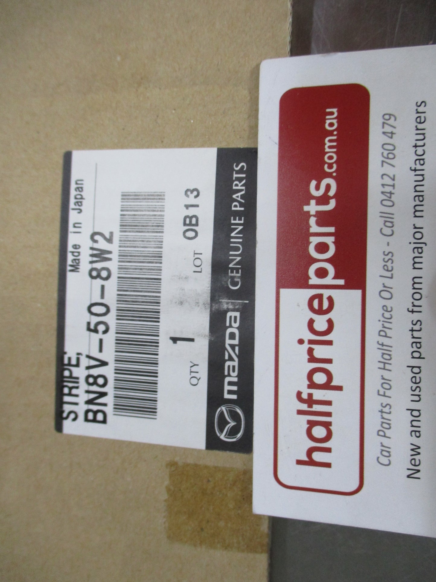 Mazda 3 Sedan Genuine Left Hand Rear Door Frame Upper Black Out Tape New Part