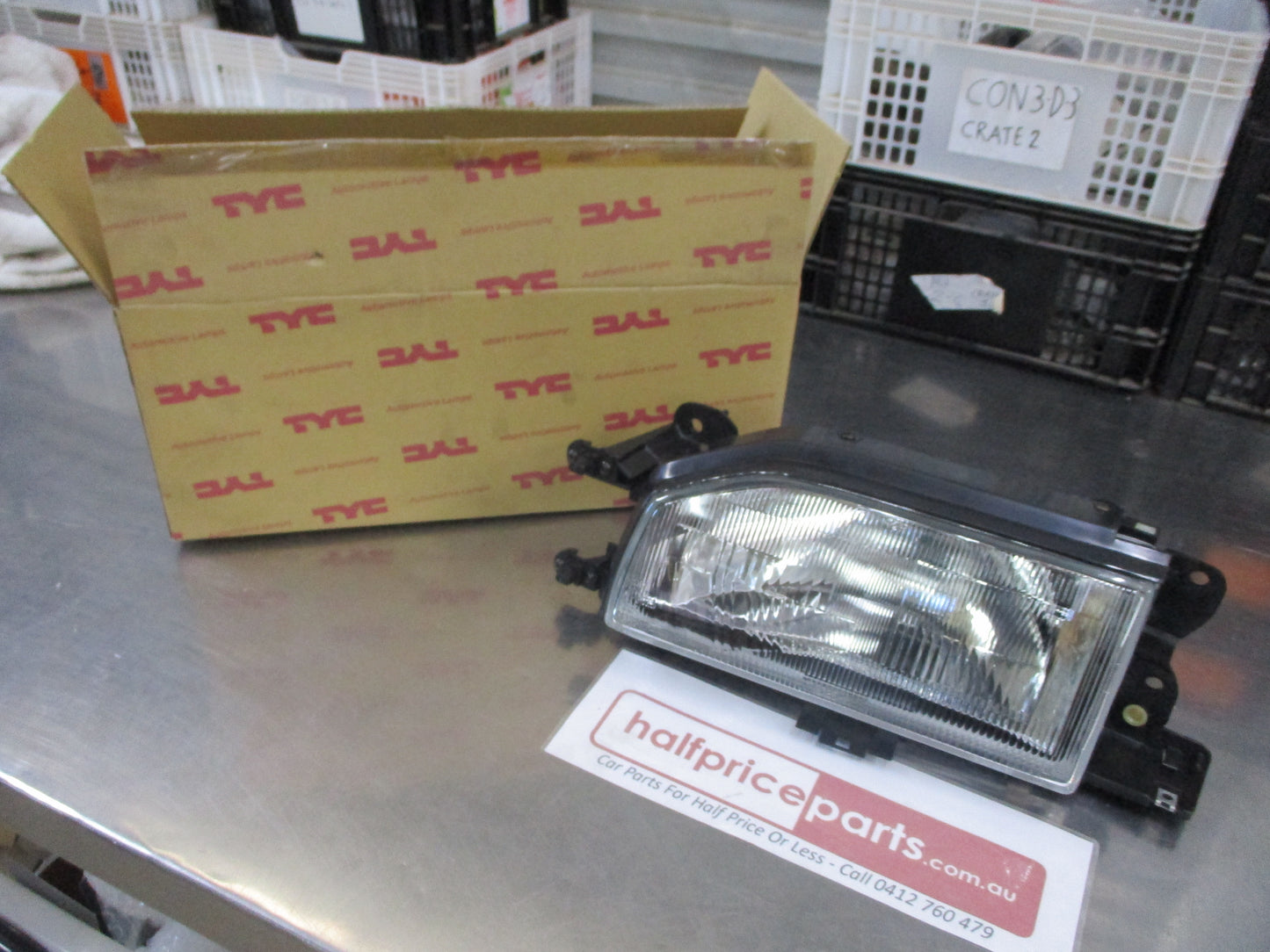 TYC Left Hand Front Head Light Assembly Suit Mazda 323 Sedan New Part