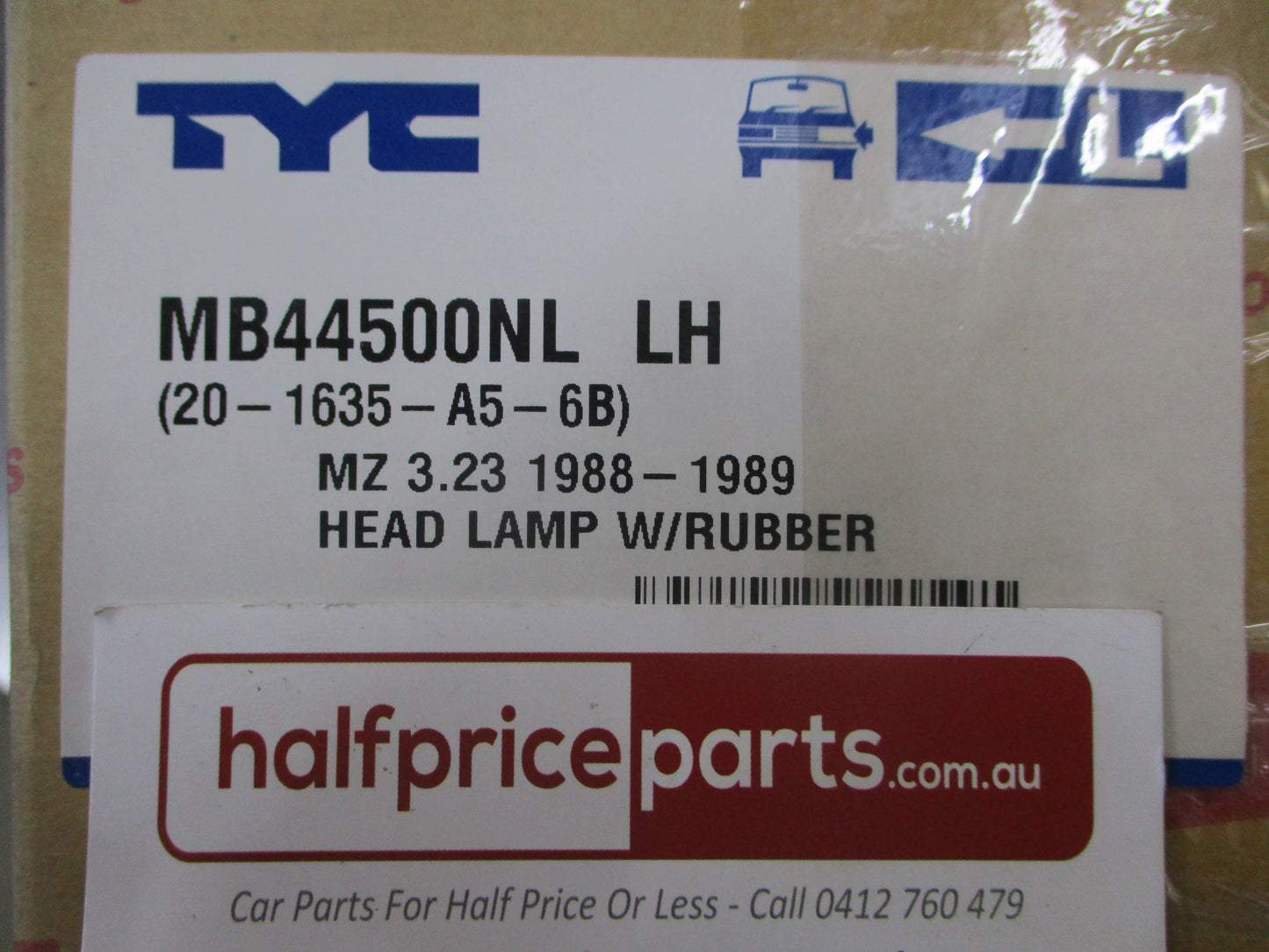 TYC Left Hand Front Head Light Assembly Suit Mazda 323 Sedan New Part