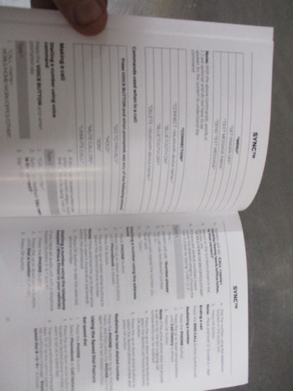 Ford SYNC Owners Manual New Part