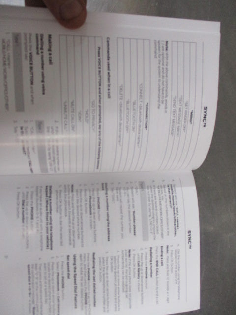 Ford SYNC Owners Manual New Part