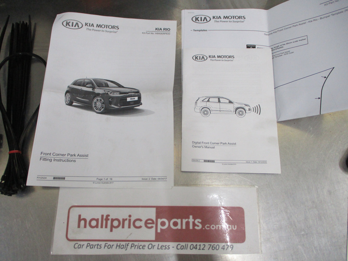 Kia YB Rio Genuine Front Parking Sensor Install Kit (NO SENSORS) New Part