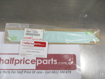 Toyota Corolla/Blade Genuine No.1 Right Hand Black Out Tape New Part