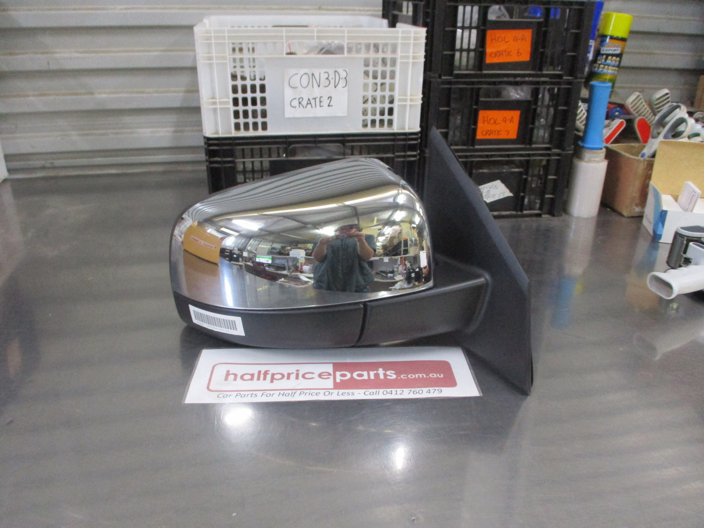 Mazda BT-50 UR/UP Genuine Chrome Right Hand Front Mirror Assembly New Part