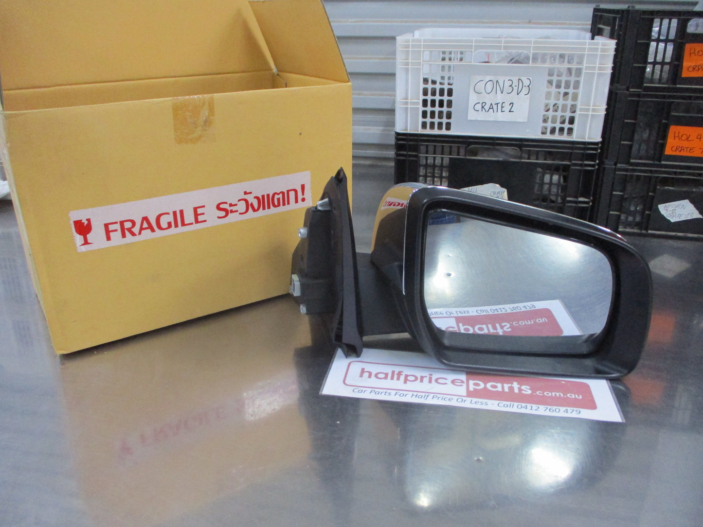 Mazda BT-50 UR/UP Genuine Chrome Right Hand Front Mirror Assembly New Part