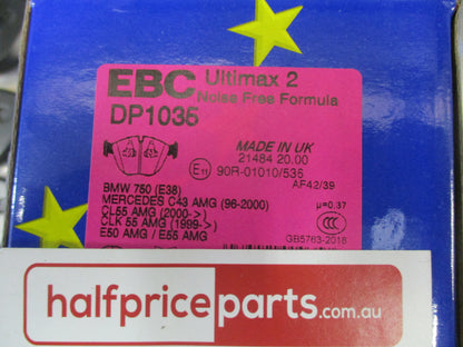 EBC Ultimax Front Brake Pads To Suit Audi/BMW/Mercedes-Benz/VW New Part