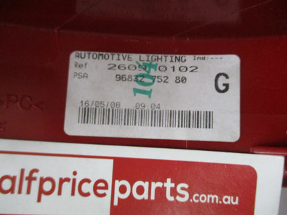 Peugeot 407 Genuine Left Hand Rear Tail Light New Part