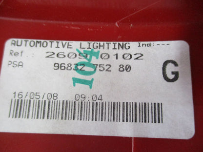 Peugeot 407 Genuine Left Hand Rear Tail Light New Part