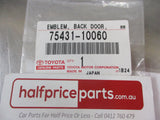 Toyota Starlet Genuine Rear Tail Gate Chrome Emblem New Part