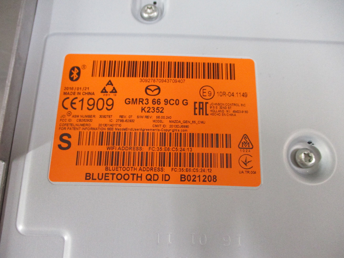 Mazda CX-3/CX-5/6/6 Wagon Genuine Unit Connectivity New Part