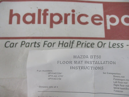 Mazda BT-50 UP-UR Dual Cab Genuine Factory Carpet Mat Set New Part