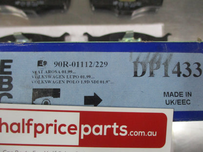 EBC Ultimax Front Brake Pads Suits VW Polo/Lupo And Seat Arosa New Part