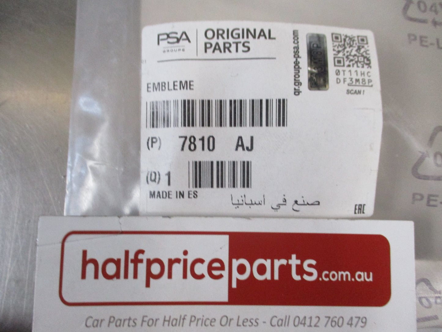 Peugeot 508 Genuine Front Grille Chrome Emblem New Part
