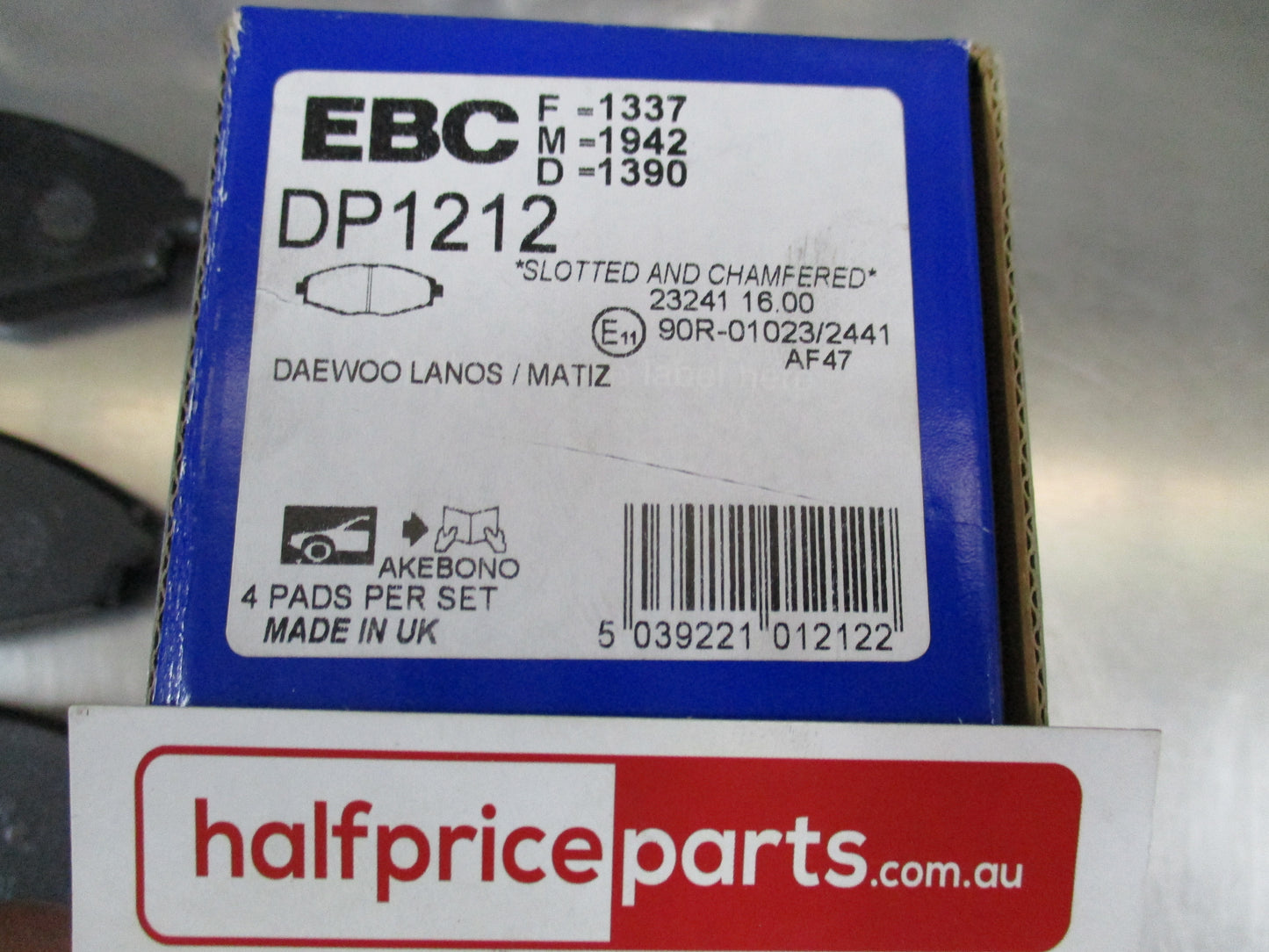 EBC Ultimax Front Brake Pad Set Suits Daewoo Lanos/Matiz 98 To 04 New Part
