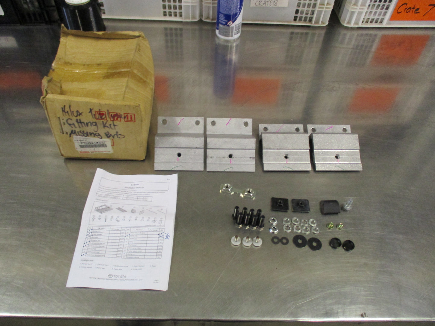 Toyota Hilux Genuine Tub and Tailgate Liner Fitting Kit New Part