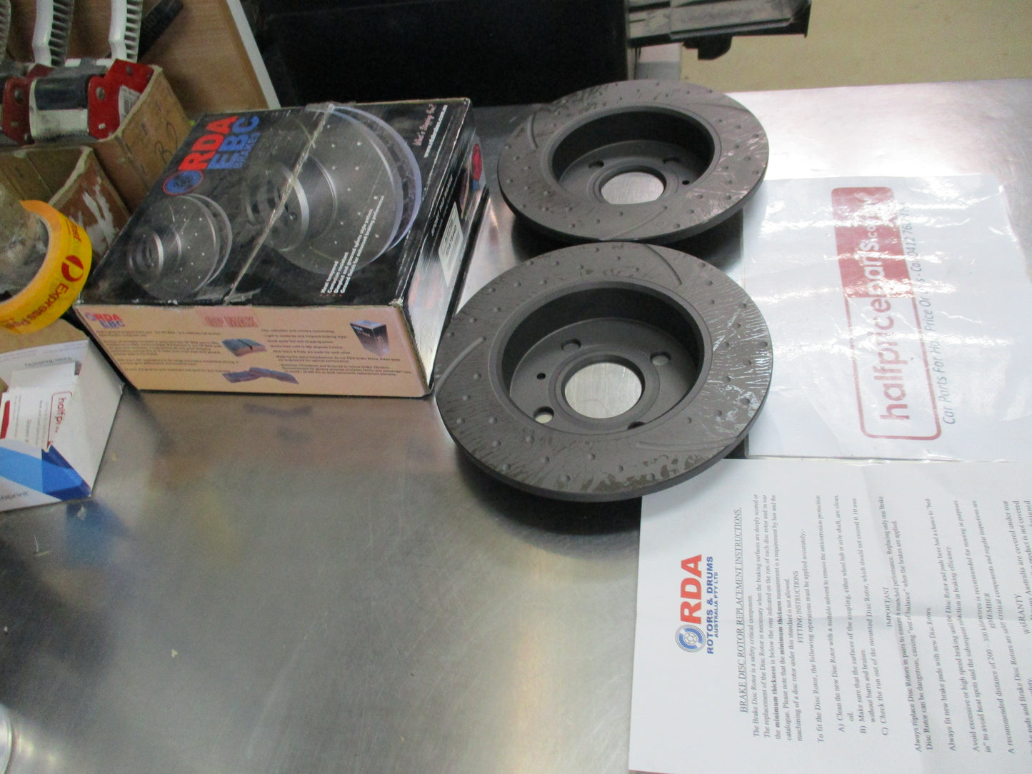 RDA Slotted And Dimpled Rear Brake Rotors Suits Holden Astra TS New Part