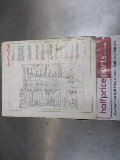 Lubrication & Tune-Up Engine Specifications Manual 1992 Used Part
