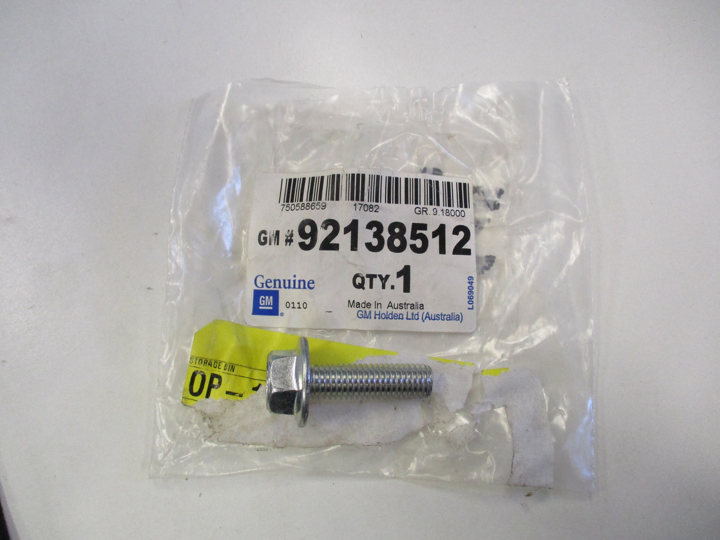 Holden VS Commodore Genuine Idler Pulley Bolt New