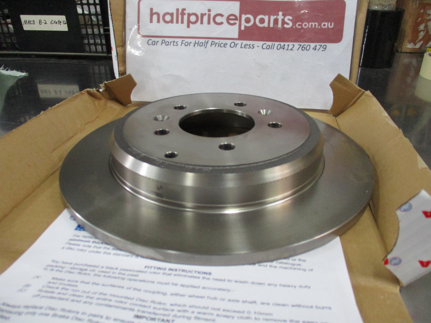 RDA Standard Rear Disc Rotor (Single) To Suit Peugeot 605 91-99 New Part