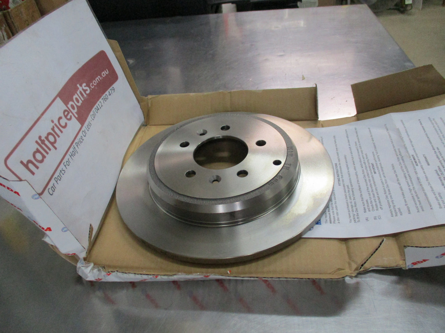 RDA Standard Rear Disc Rotor (Single) To Suit Peugeot 605 91-99 New Part