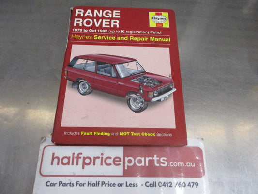Haynes Manual Range Rover 1970-1992 Used Part.